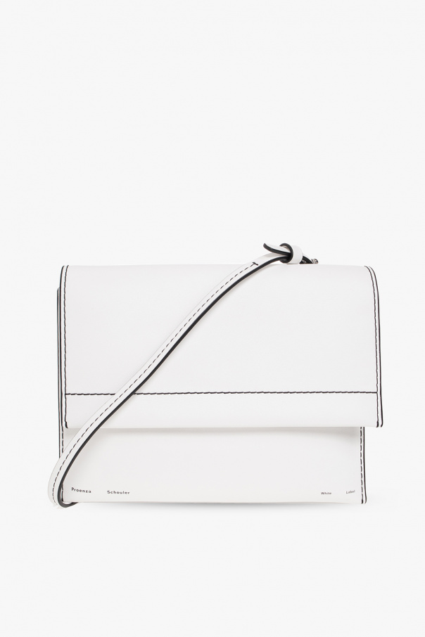 Proenza Schouler Metallic Leather Mini PS11 Bag White Accordion